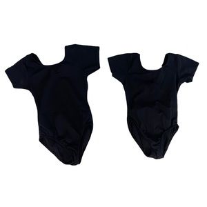 Girls ballet leotards black GUC